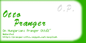 otto pranger business card